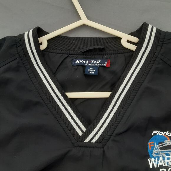 Florida Georgia War Of The Border Windbreaker Jacket Mens 3XL V Neck NCAA READ - Picture 3 of 9